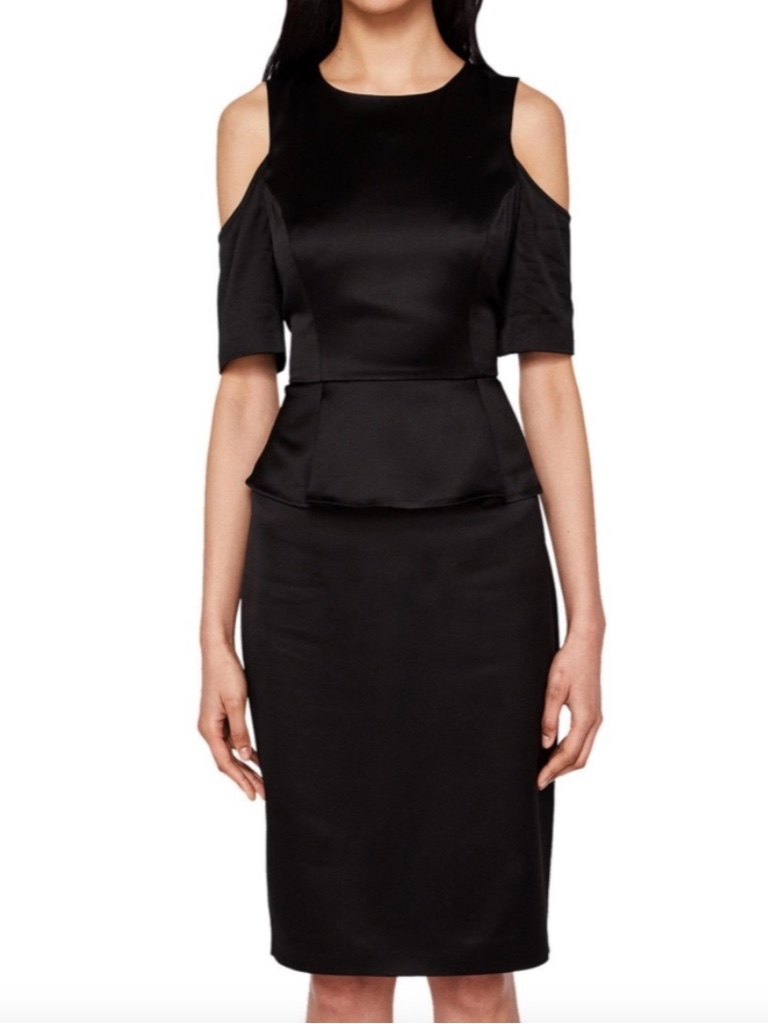 Ted Baker Polard Cold Shoulder Satin Dress